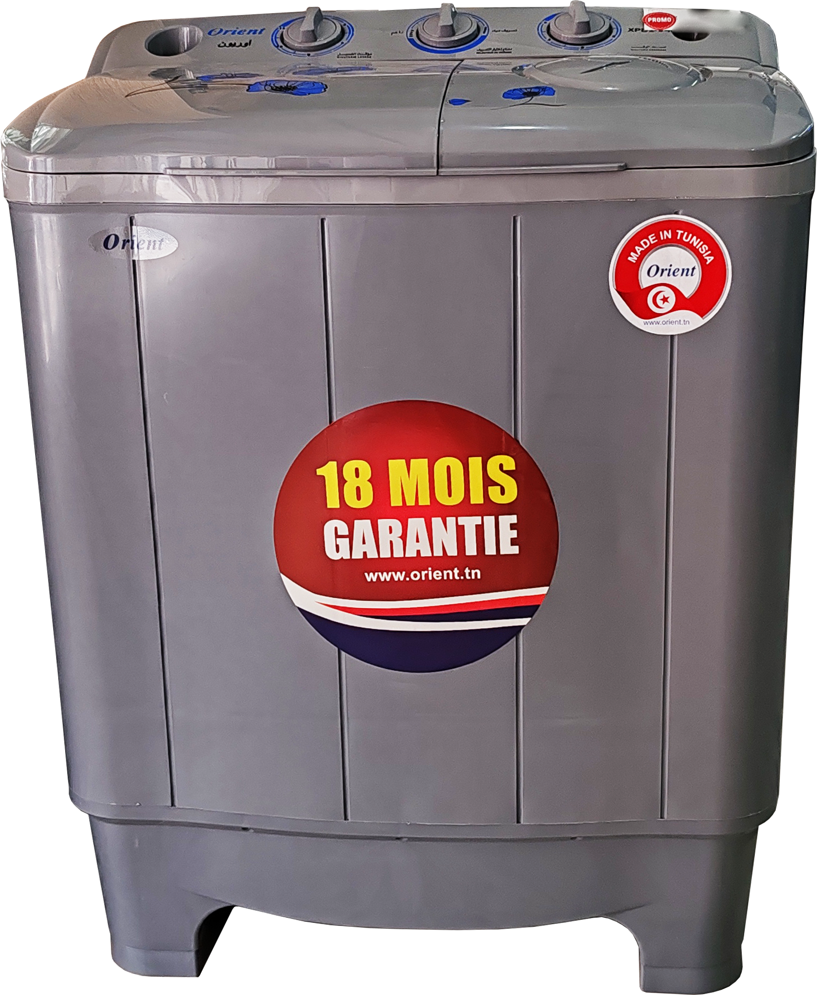 MACHINE À LAVER SEMI AUTO ORIENT 9KG GRIS (XPB2-9-1)