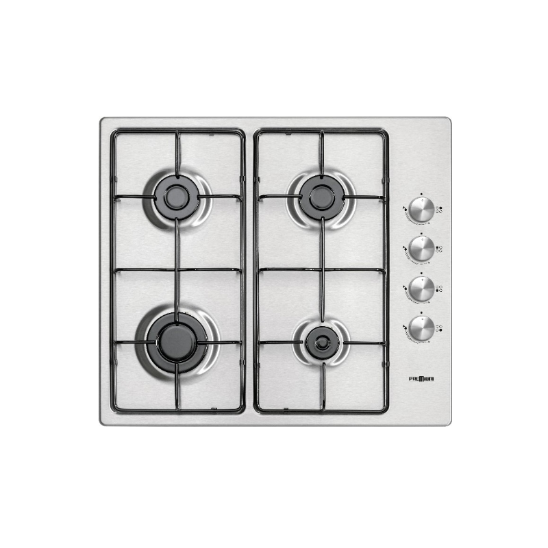 Plaque Encastrable PREMIUM AP640.XS03 Émaillee - 4 FEUX - 60 CM - Inox