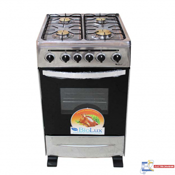 Cuisinière Biolux 5252X-TB Inox 4 Feux - Tourne broche