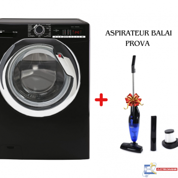 Lave linge Hoover H-WASH 300 LITE H3WS4105TCBE-04 - 10.5 KG Smart  1400 trs - Noir + ASPIRATEUR BALAI PROVA offerte