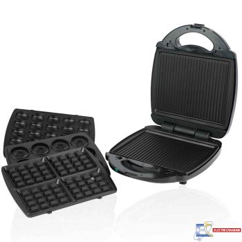 Appareil De Cuisson 4 En 1 TOPMATIC Panini- Gaufre - Zouza - Maamoul - Rouge - EST-1400.2 -  1400 W