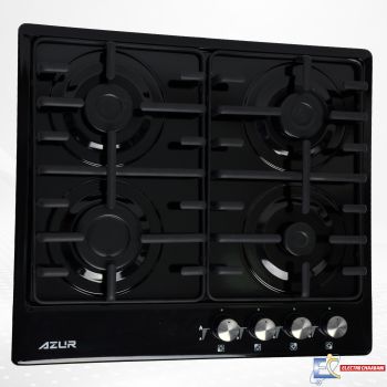 Plaque De Cuisson Azur AZ6400 4 Feux 60 Cm - Noir