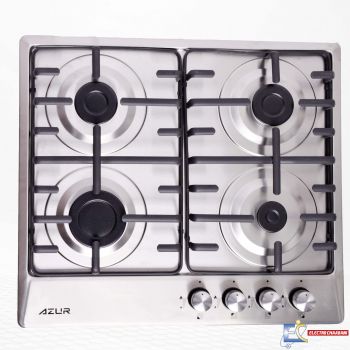 Plaque De Cuisson Azur AZ-6420 4 Feux 60Cm Thermocouple - Fonte Matte - Inox