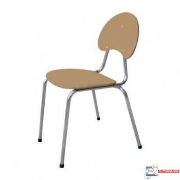 Chaise Chromé SOTUFAB Familia Assise Noyer - CHC0019NY