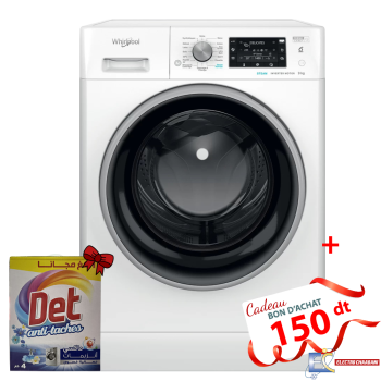 Lave linge Frontale WHIRLPOOL FFWD9248WBS-VNA - 9kg + Det Gel 2.5 L + 1 L Offert