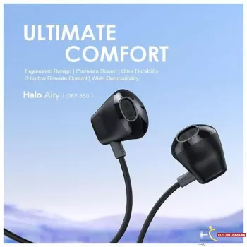 Écouteurs intra-auriculaires filaires ORAIMO Halo Airy OEP-650 Type C - Noir