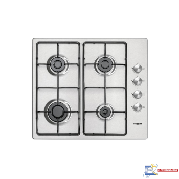 Plaque Encastrable PREMIUM AP640.XS03 Émaillee - 4 FEUX - 60 CM - Inox