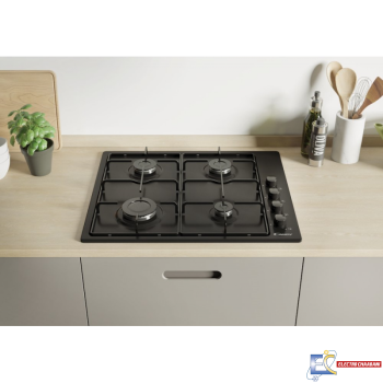 Plaque de cuisson CANDY 4 feux 60 cm -Noir - CHW6LBB