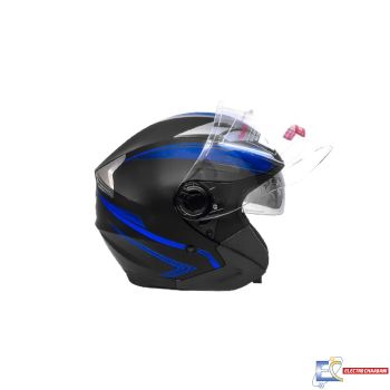 Casque TNN JET Demi - Noir/Bleu - XL