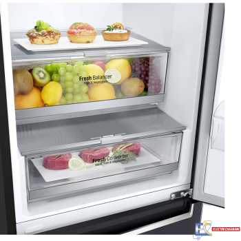 Réfrigérateur Combiné LG GR-B459NQFM 374 Litres NoFrost - Noir Mate