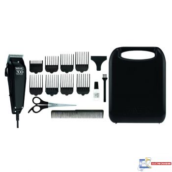 Tondeuse à Cheveux WAHL 300 Series avec 15 Pièces - Noir - 09247-1316