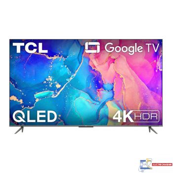 Téléviseur TCL C635 55" 4K QLED Google TV & Game Master Pro Noir - 55C635 + Abonnement Waves IPTV 12 Mois Offert