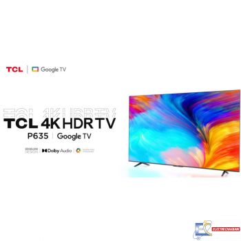 Téléviseur LED TCL  43" UHD 4K 43P635  Smart - Google TV - Android - Noir + Abonnement Waves IPTV 12 mois Offert