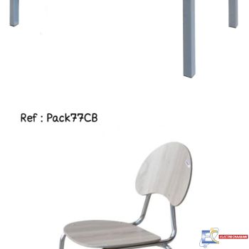 Pack Salle a Manger SOTUFAB Table Serena + 6 Chaises Familia - PACK77CB