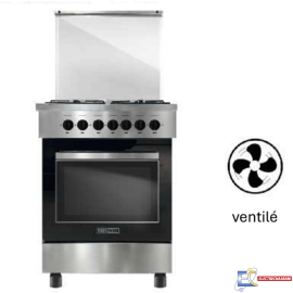 Cuisinière à Gaz Maxwell Napoli MAX-CFM60EIX - 4 Feux - 60Cm - Inox