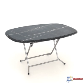 Table Pliante SOTUFAB Ovale 146x94 Werzalit - TC0089MBN - Marbré Noir