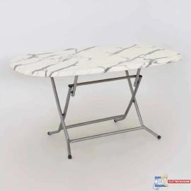 Table Pliante SOTUFAB Ovale 146x94 Werzalit - TC0089MBA - Marbré Afyon