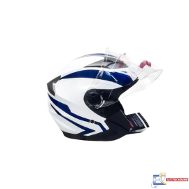 Casque TNN JET Demi - Blanc/Bleu