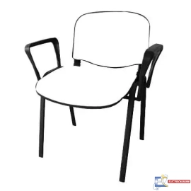 Chaise SOTUFAB  ISO SKAI  + Accoudoirs simple - Blanc